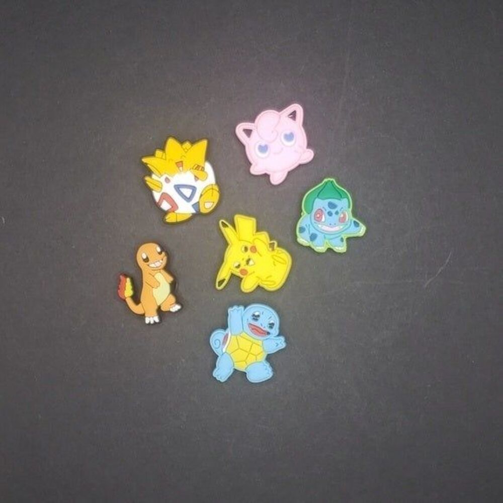 Pokemon Jigglypuff Squirtle Pikachu shoe charms clog pins